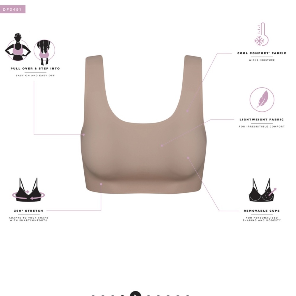 Bali Comfort Revolution Easylite Seamless Wireless Bra. DF3491 Black Size S NWT - Picture 7 of 8